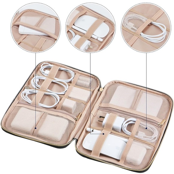 NISHEL Quilted Tech Organizer Case – Lake Blue - Picture 9 of 12